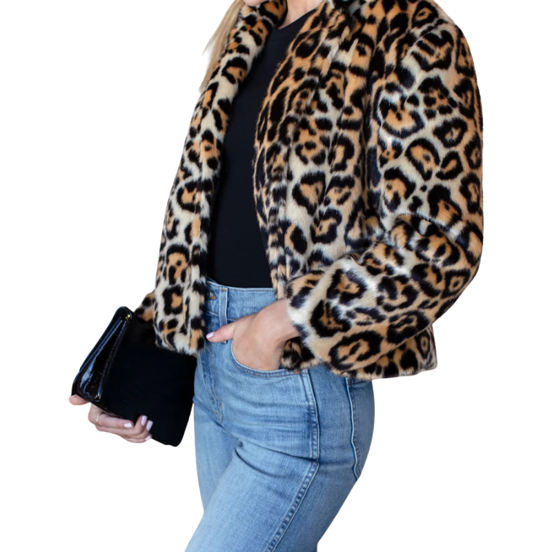 Short 60s Leopard Coat