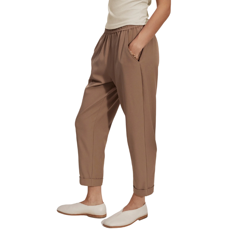 Oakland Turnup Taper Pant in Taupe Stone - BH&Co