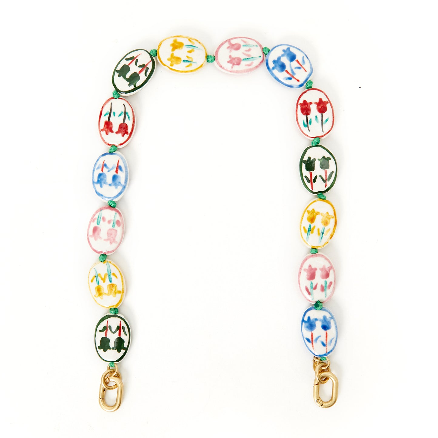 Porcelain Flower Shortie Strap