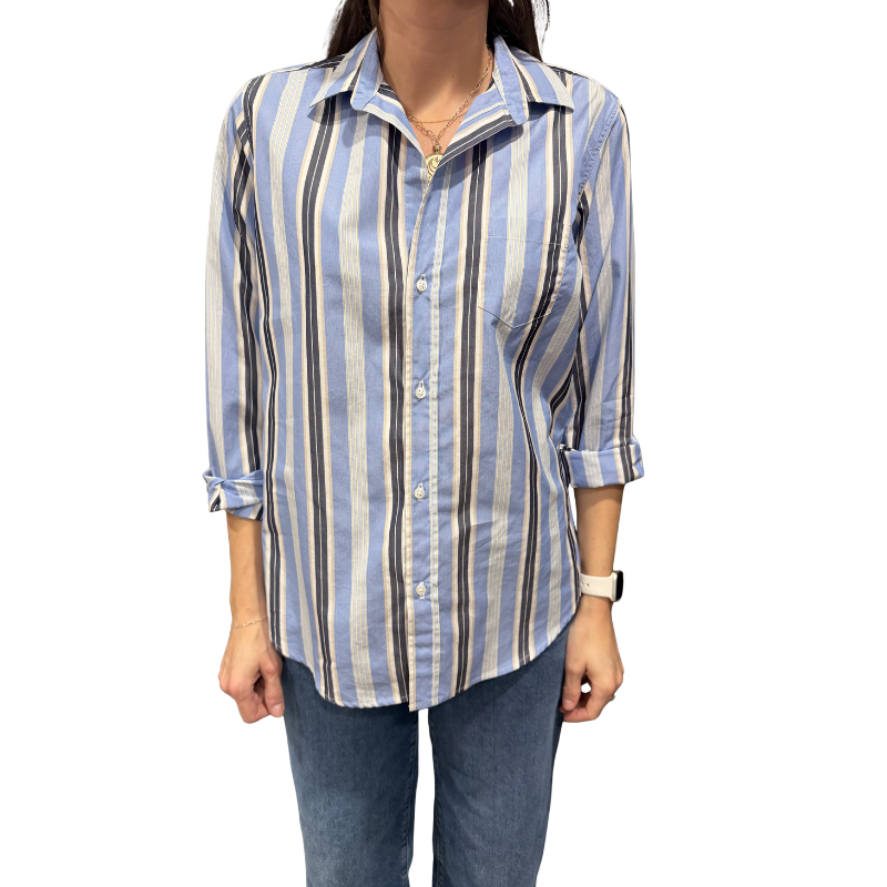Barry Shirt in Blue, Sand, Navy Stripe