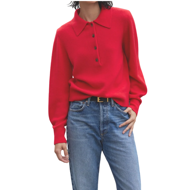 Cashmere Polo in Cherry - BH&CO