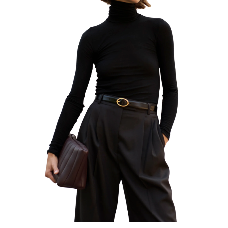 Cashmere Turtleneck in Black - BH&CO