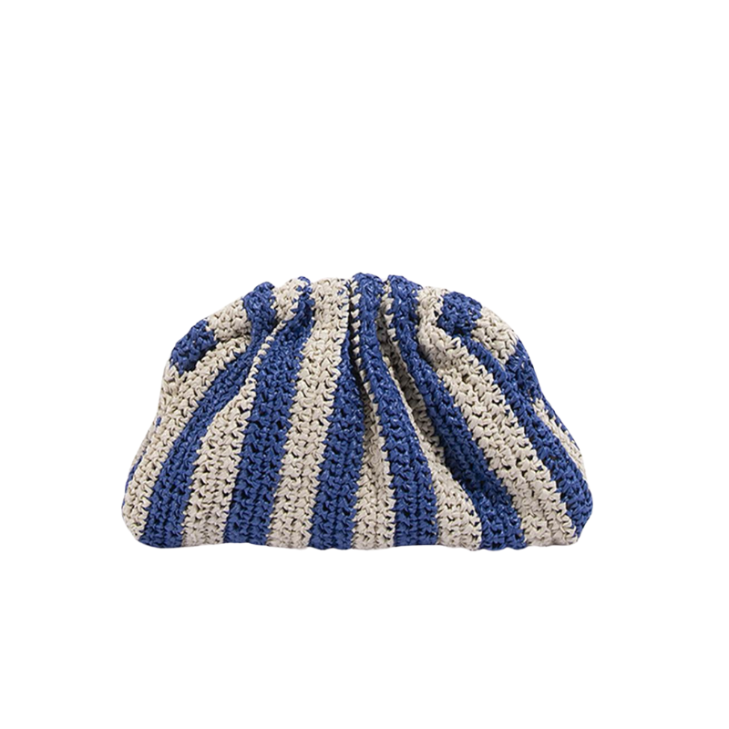 Game Crochet Clutch Blue Stripe - BH&CO