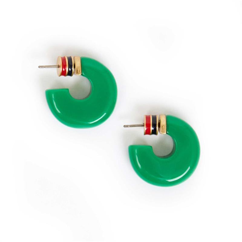 Green Resin Hoops - BH&Co