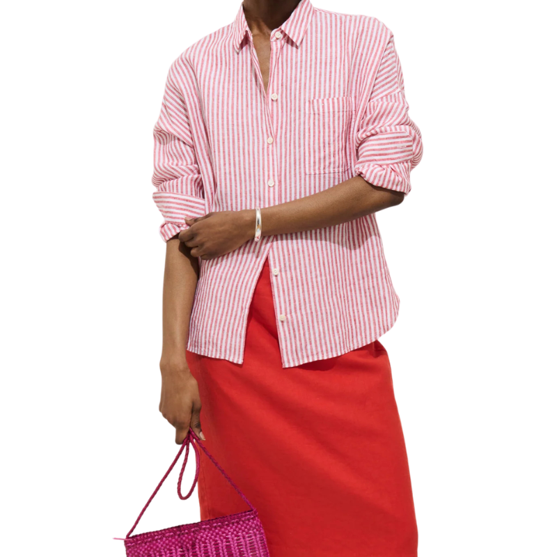 Jo Shirt in Chili Stripe - BH&CO