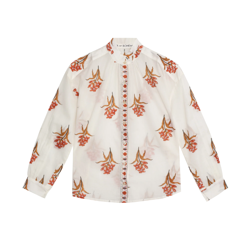 Kiki Persimmon Flower Shirt