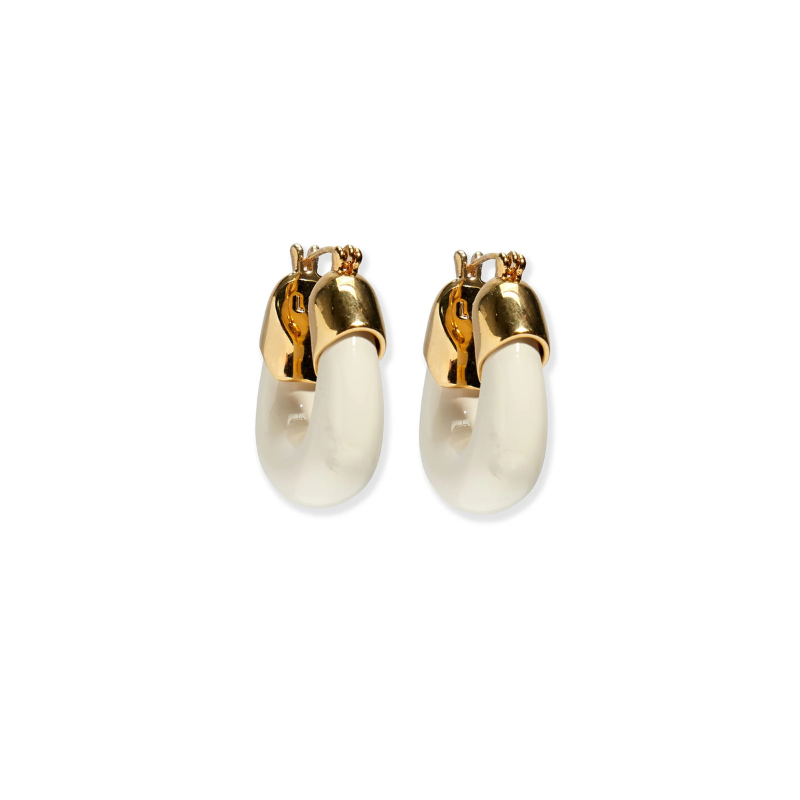 Mini Organic Hoops in Alabaster - BH&CO