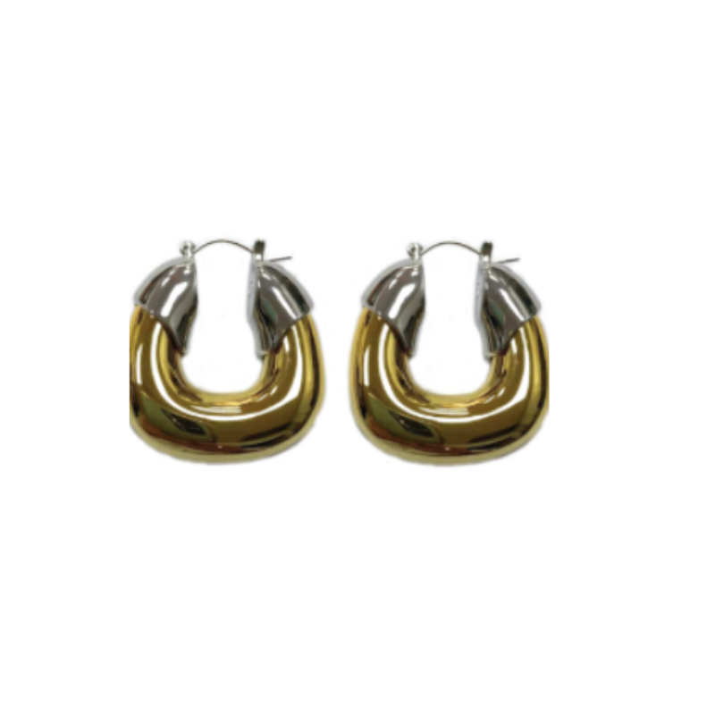 Mini Organic Hoops in Mixed Metal - BH&CO