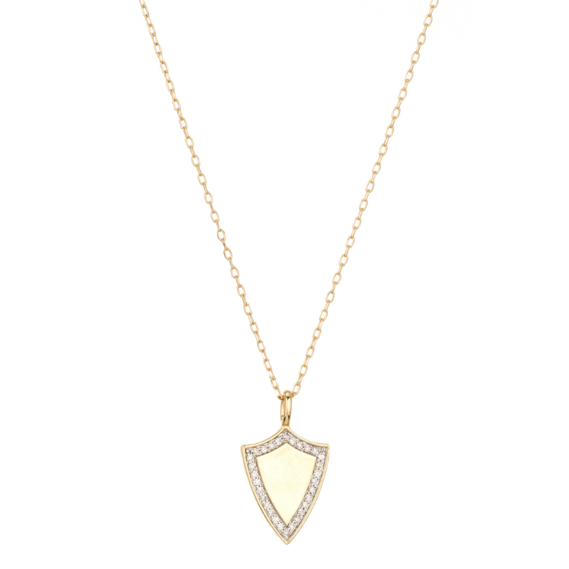 Pavé Shield Necklace - BH&Co.