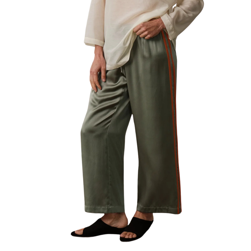 Silk Stripe Crop Pant Dill - BH&CO