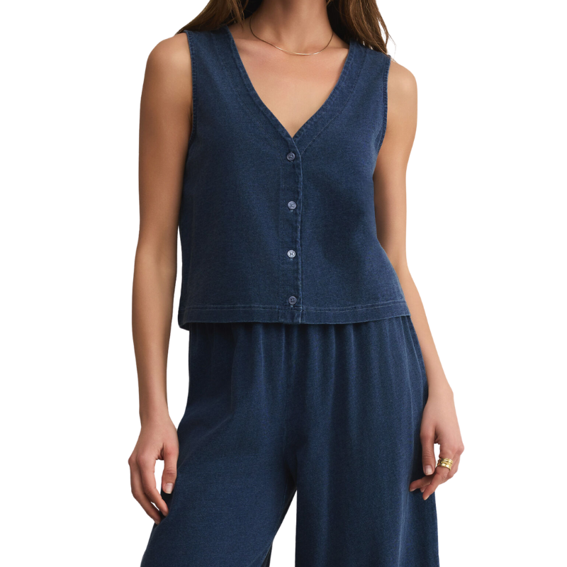Solace Jersey Denim Top - BH&CO