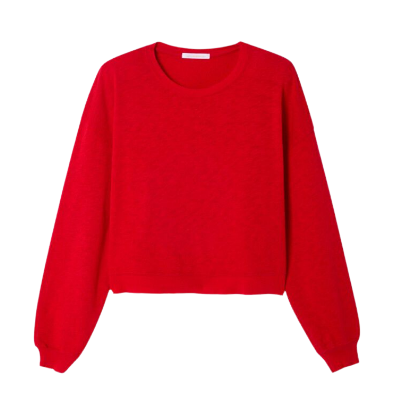 Red sweater on a white background
