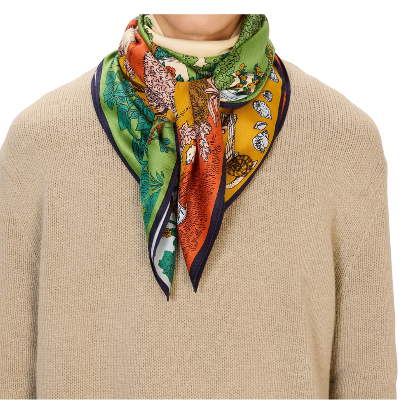 Square 100 Scarf Quatre Saisons Natural