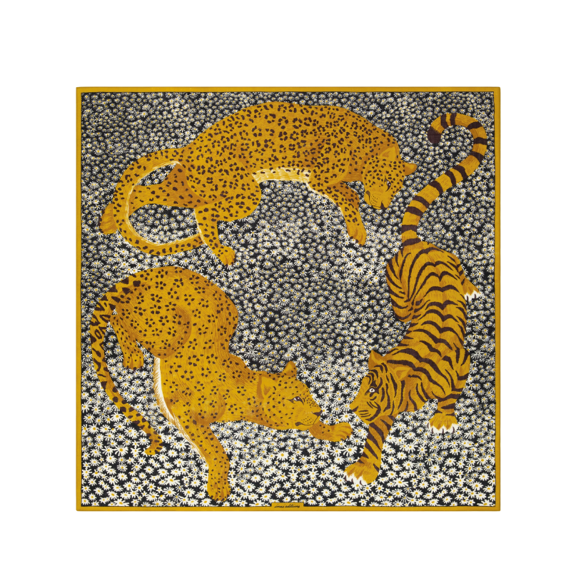 Square 130 Scarf Jorgen Yellow