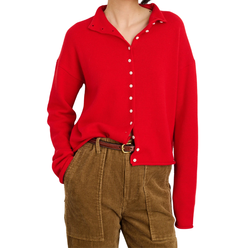 Taylor Cardigan in Fire Red