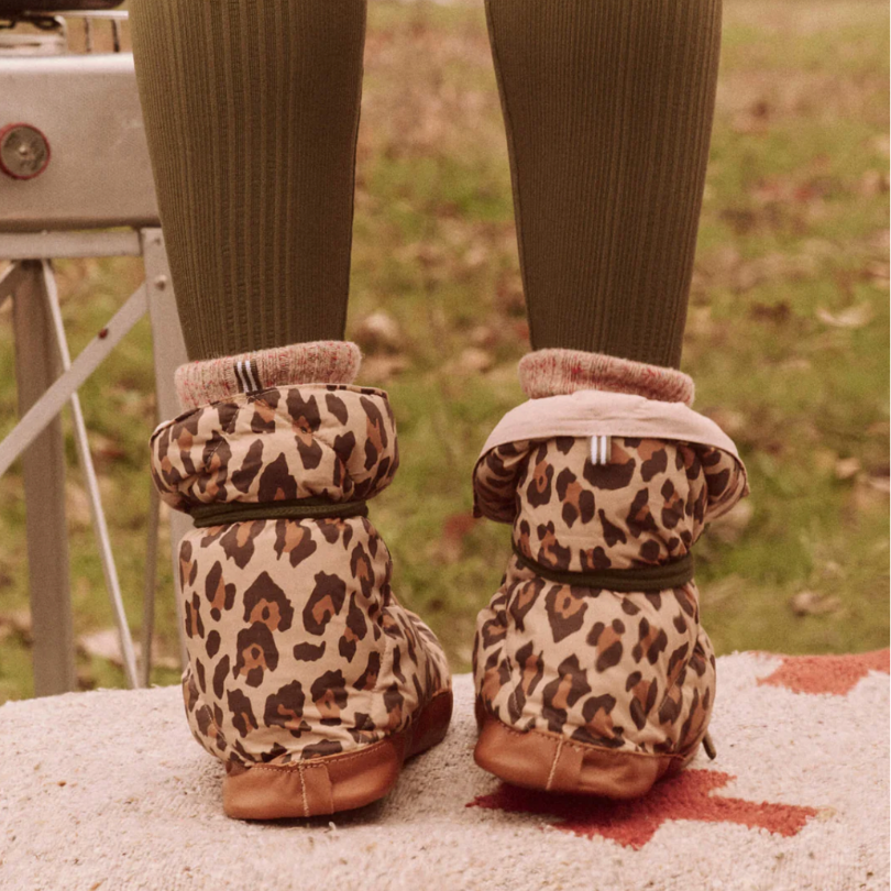 The Down Quilted Slipper, Snow Leopard - BH&Co