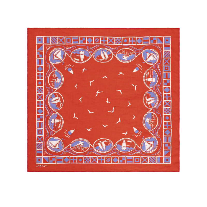 The Sailboat Bandana Red - BH&CO