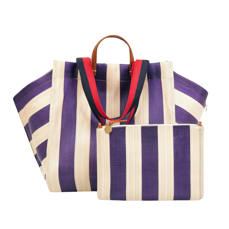 Beach Tote with Flat Clutch