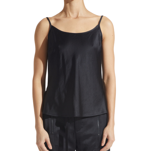 Elliot Charmeuse Cami in Black