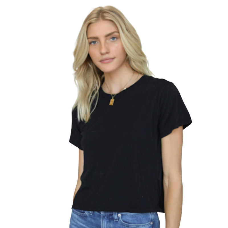 Ruby Tee in True Black - Bh&Co