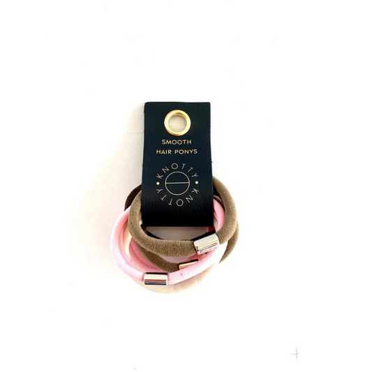 Smooth Pony Hair Tie 6-Pack, Ballet - BH&CO