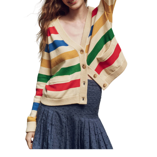 Striped Varsity Cardigan
