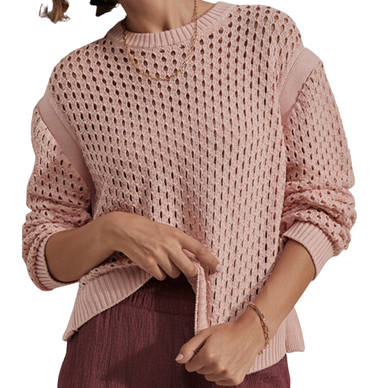 Hains Knit Crew in Rose Smoke - BH&Co