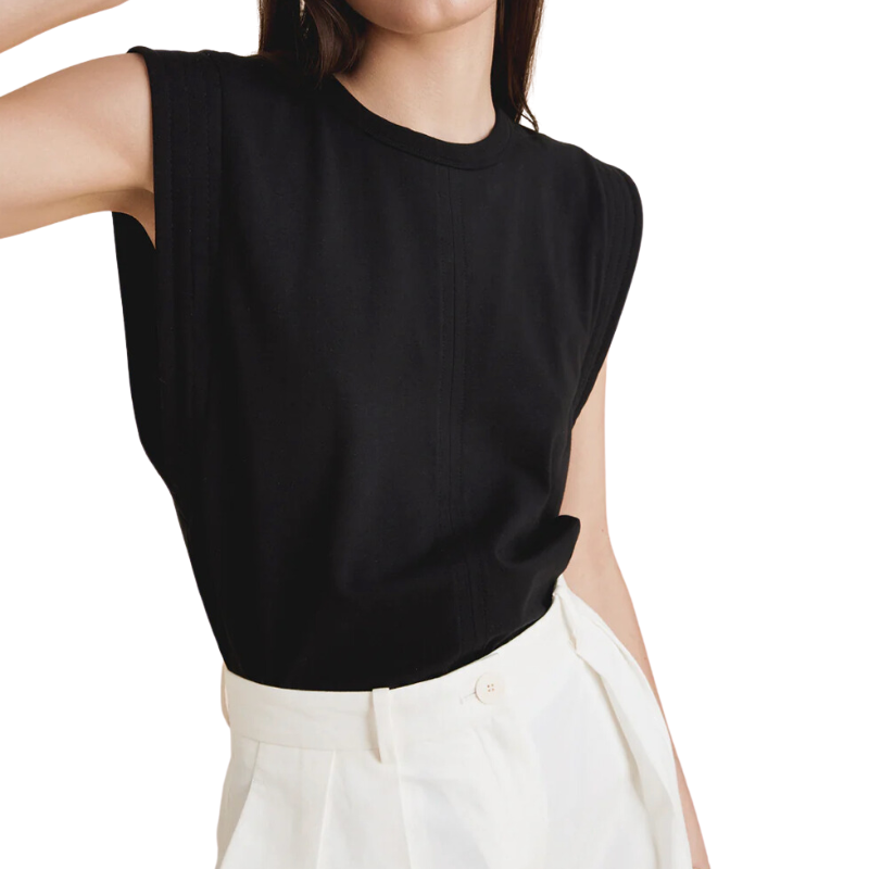 Gimme That Shoulder Tee in Black - BH&Co