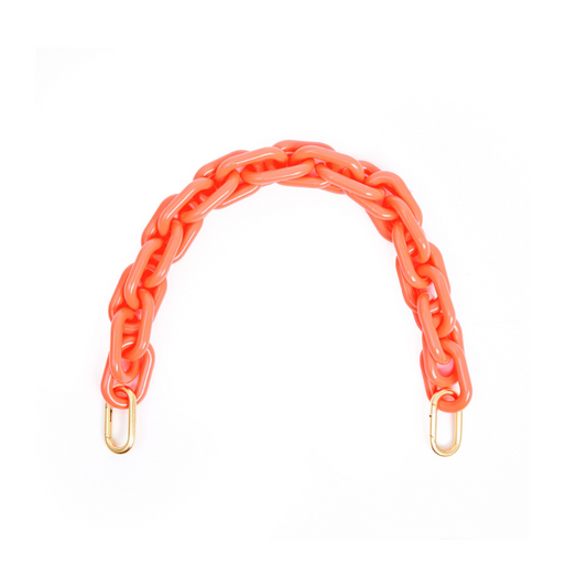 Shortie Strap in Bright Coral Resin - BH&Co