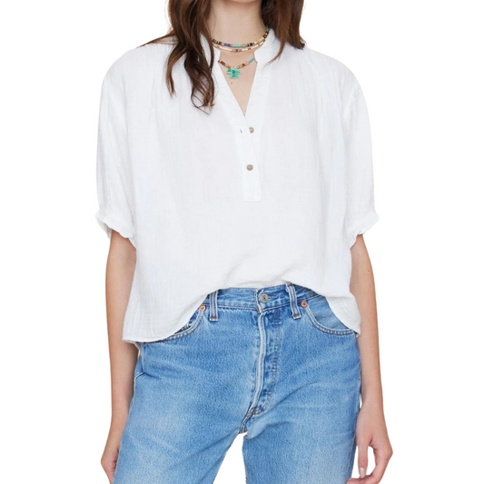 Taye Top in White Front - BH&Co