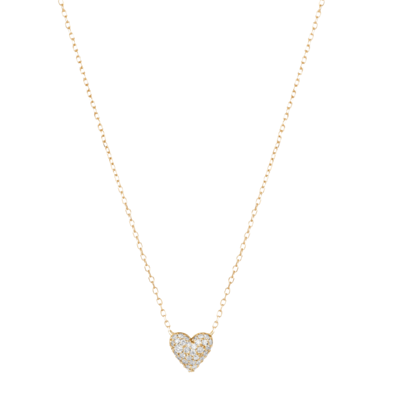 Diamond Puffy Heart Necklace - BH&Co. 