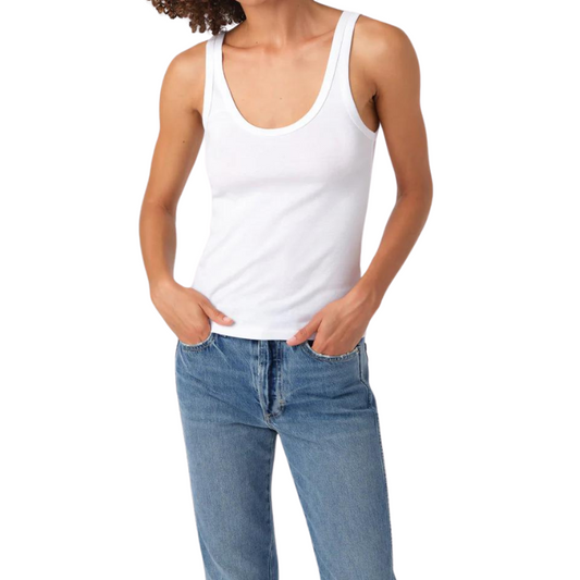 Layering Tank in White Front- BH&Co