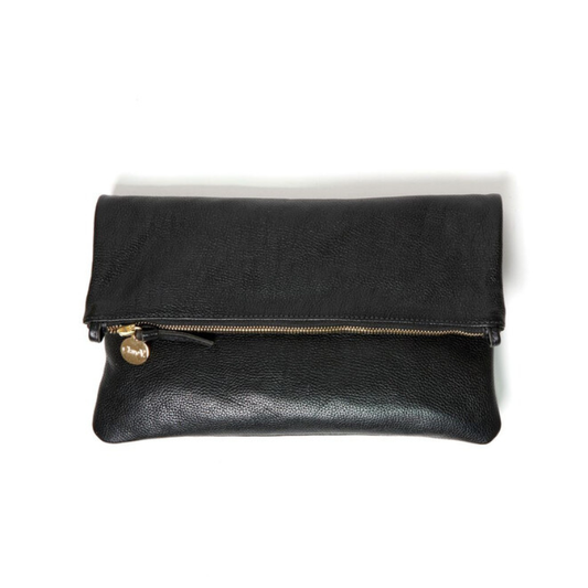 Foldover Clutch in Petit Caviar