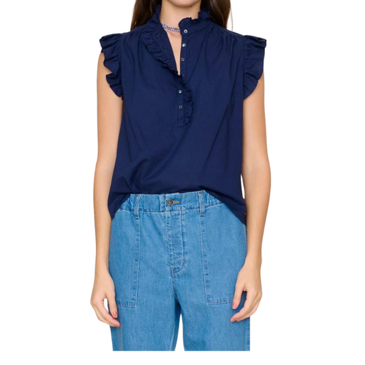 Brenna Top in Navy Front - BH&Co