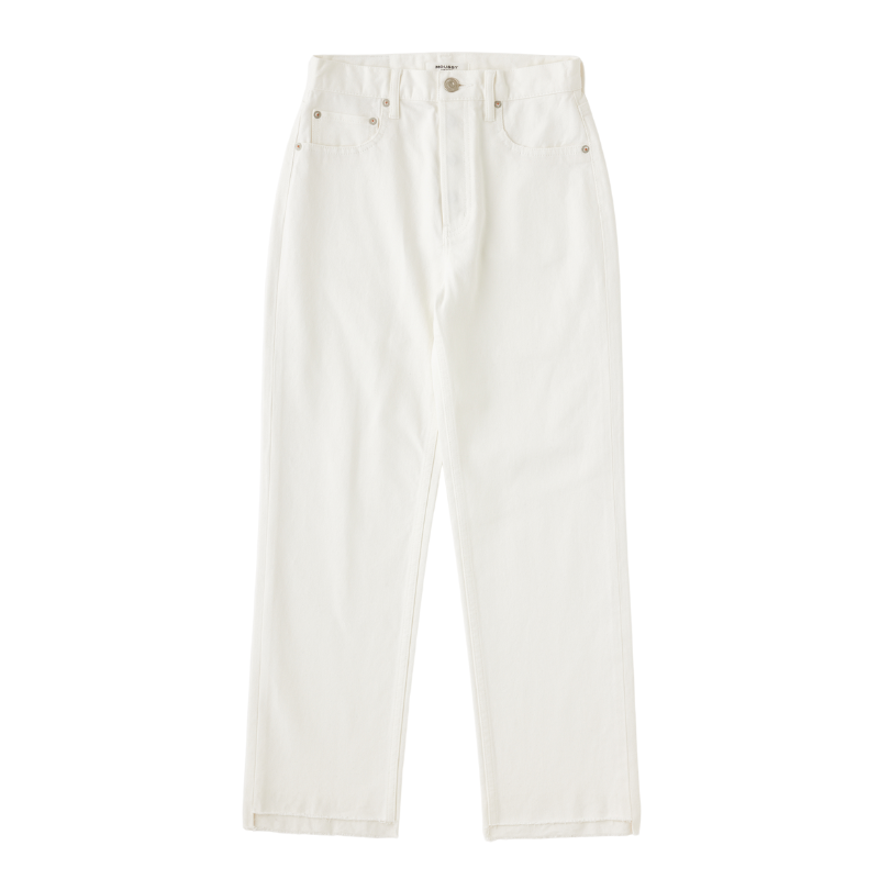 White pants on a white background