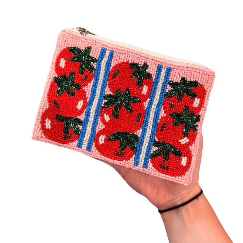 Beaded Pouch, Tomatoes