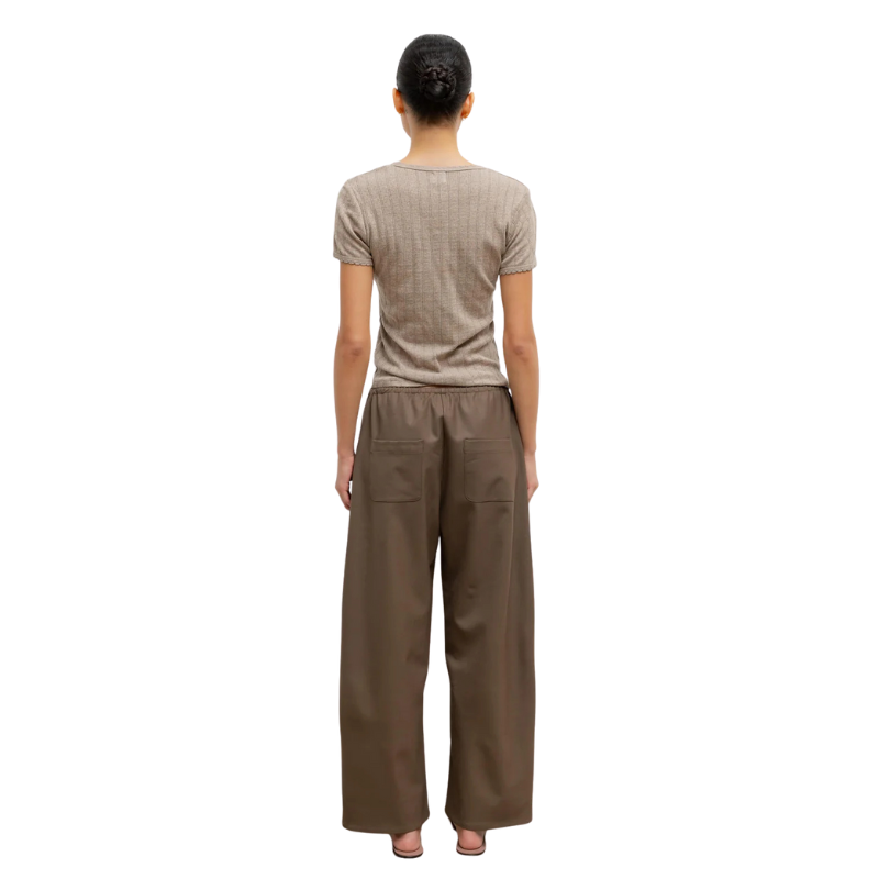 Beige Pointelle Slim Fit