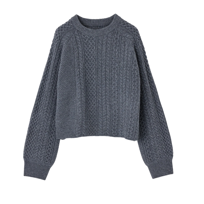 Cable Pullover in Gray - BH&CO