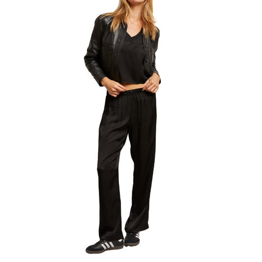 Camile Satin Pant in Black - BH&Co