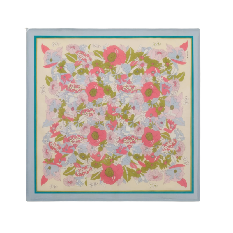 Floral patterned product on a white background