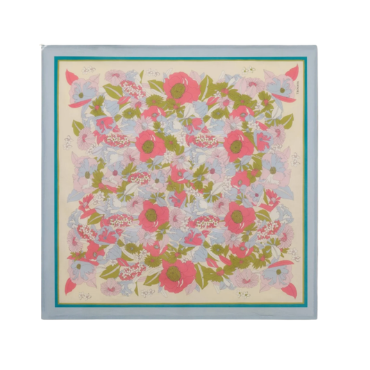 Floral patterned product on a white background