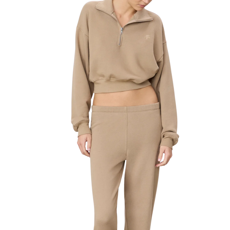 Cropped Half-Zip Sweatshirt - BH&CO