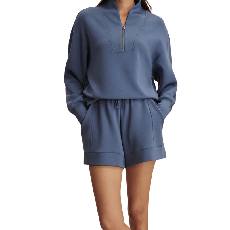 Blue tracksuit with a white background