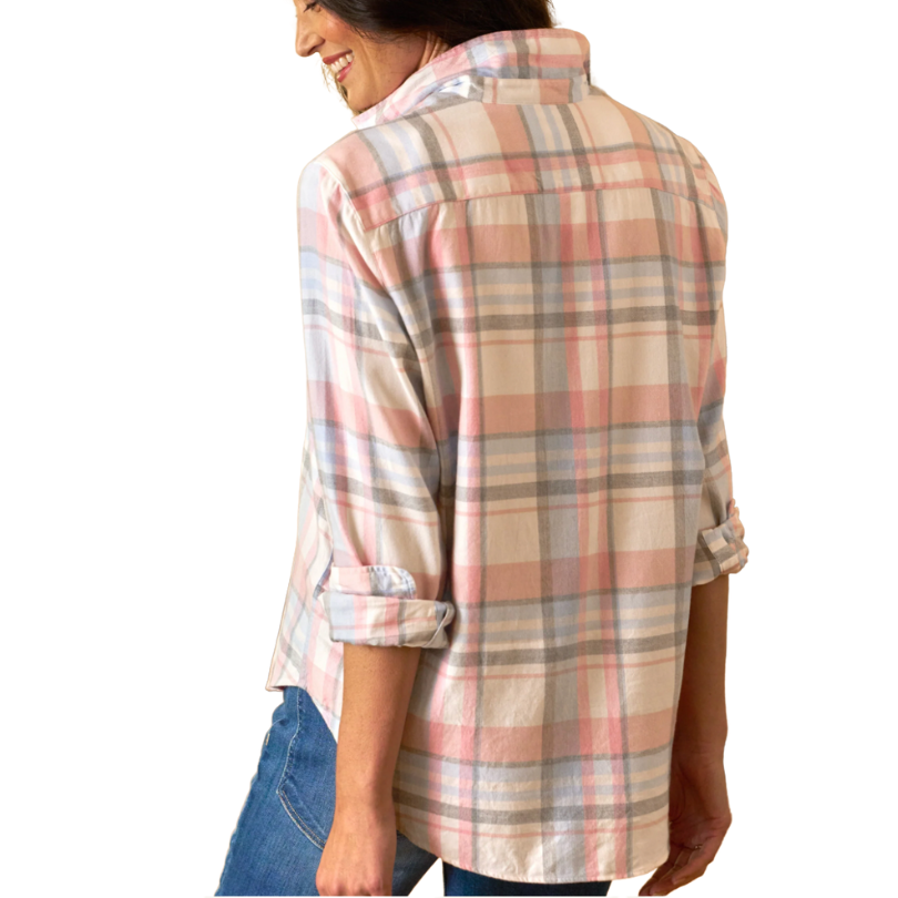 Eileen Shirt Pink and Grey Plaid - BH&Co