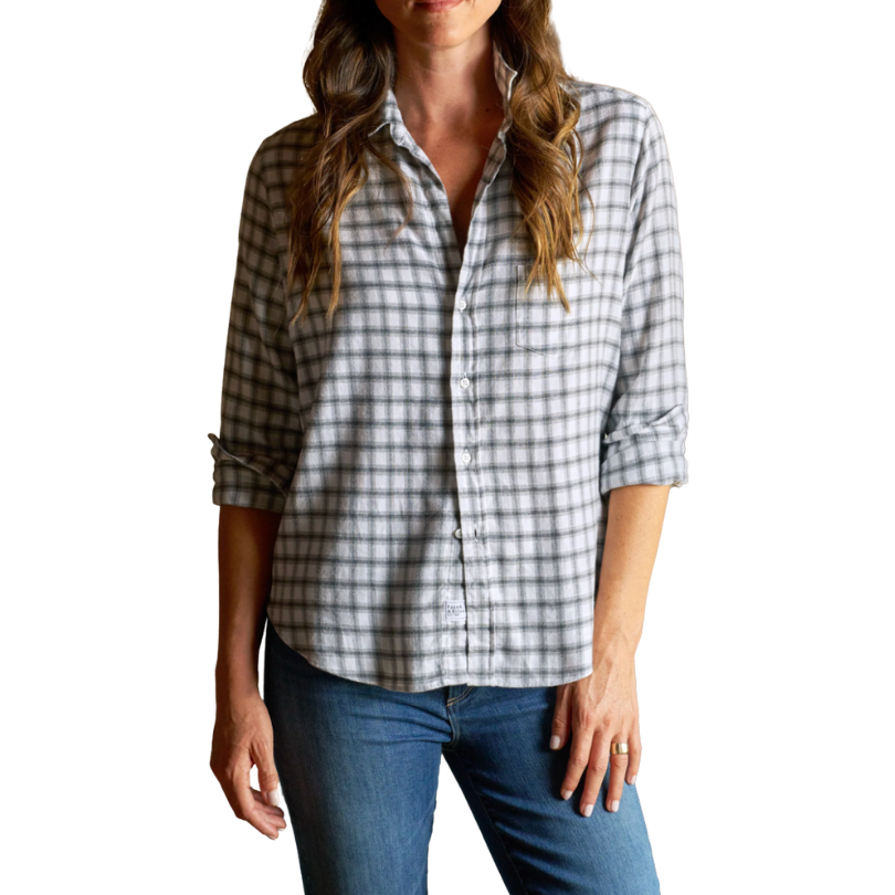 Eileen Shirt White and Grey Plaid - BH&Co