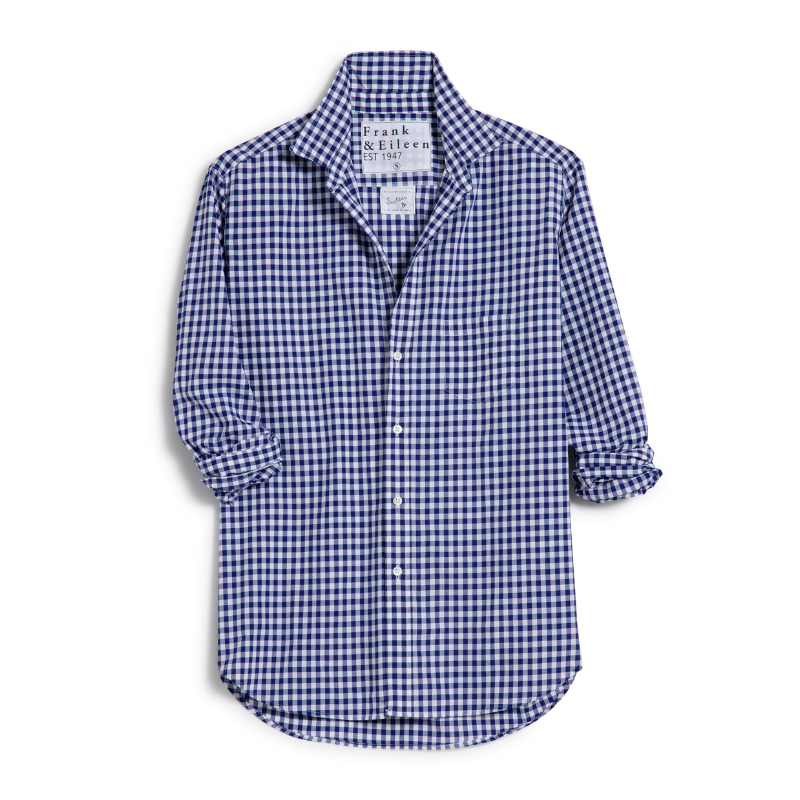 Eileen Shirt in Classic Navy Check - BH&Co