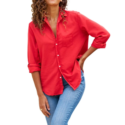 Eileen Shirt in Famous Denim Crimson - BH&Co