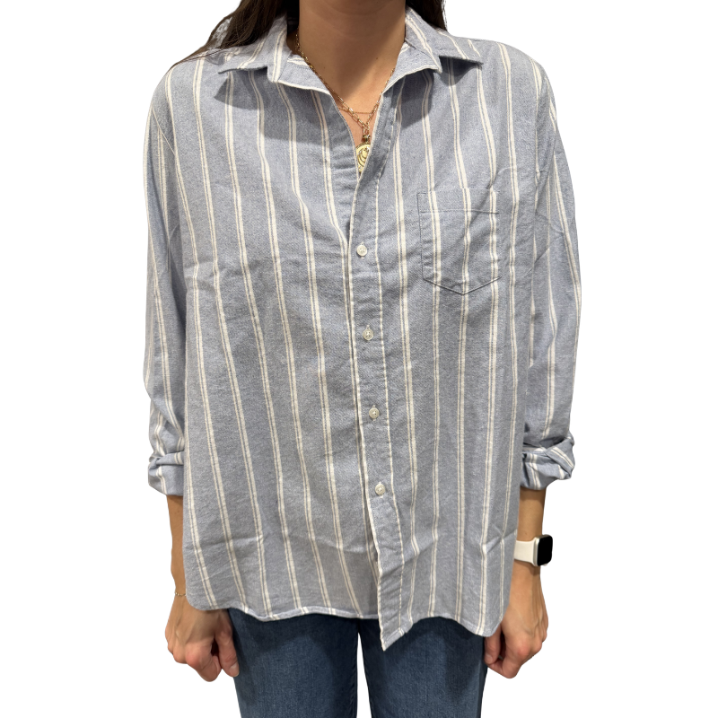 Eileen Shirt in Multi Blue Stripe