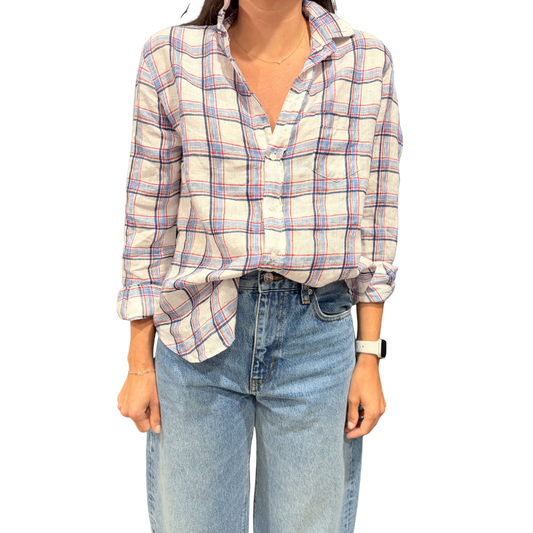 Eileen White, Red, Navy Plaid - BH &CO