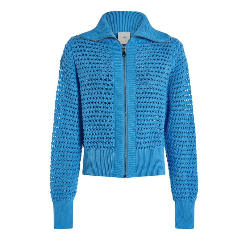 Eloise Full Zip Knit Azure Blue - BH&Co